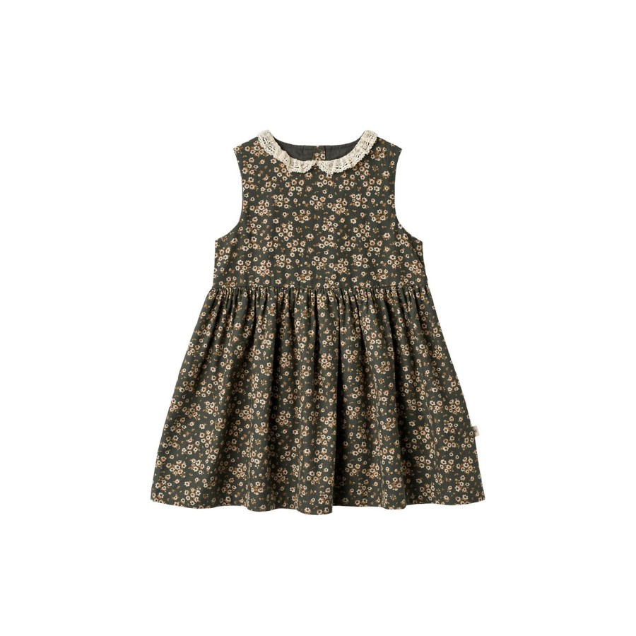 Born Wheat Kjoler | Dress Elma Sleeveless, 0027 Black Coal Flowers