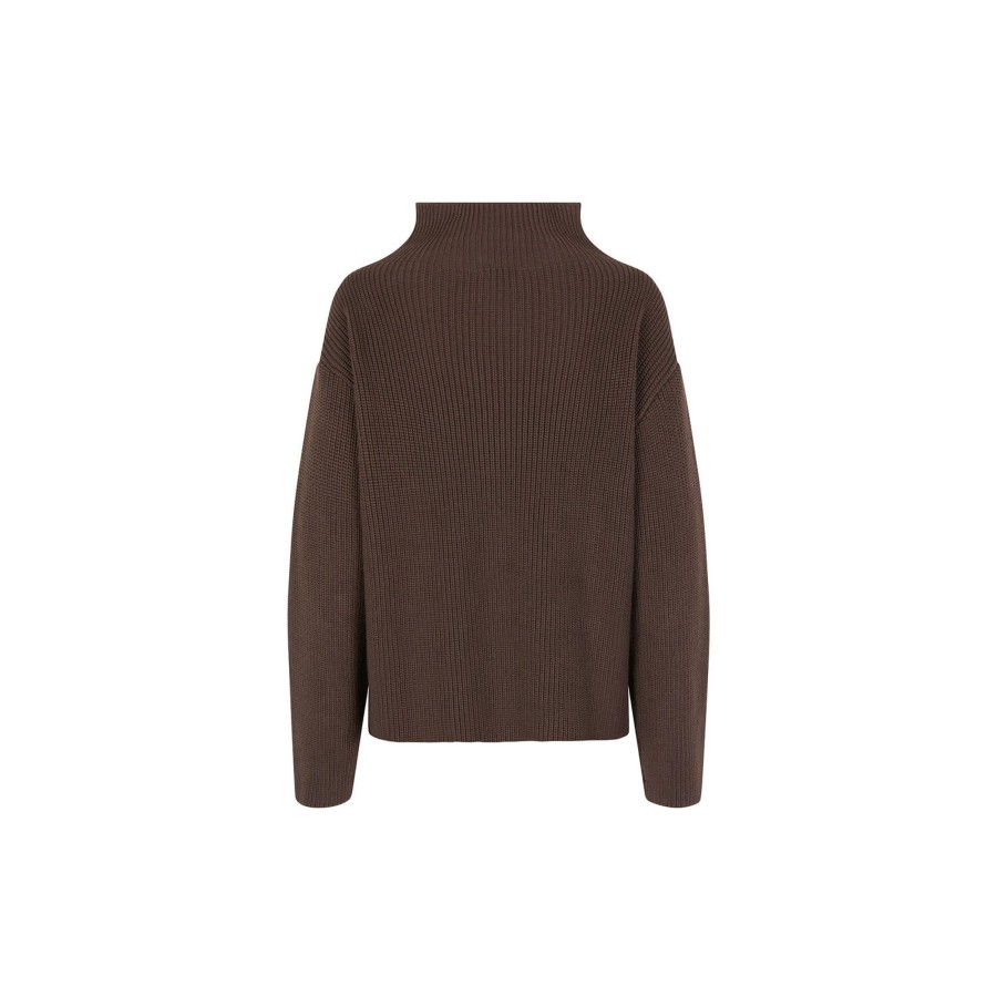 Dame Modström Strik | Galenmd T-Neck, Chocolate