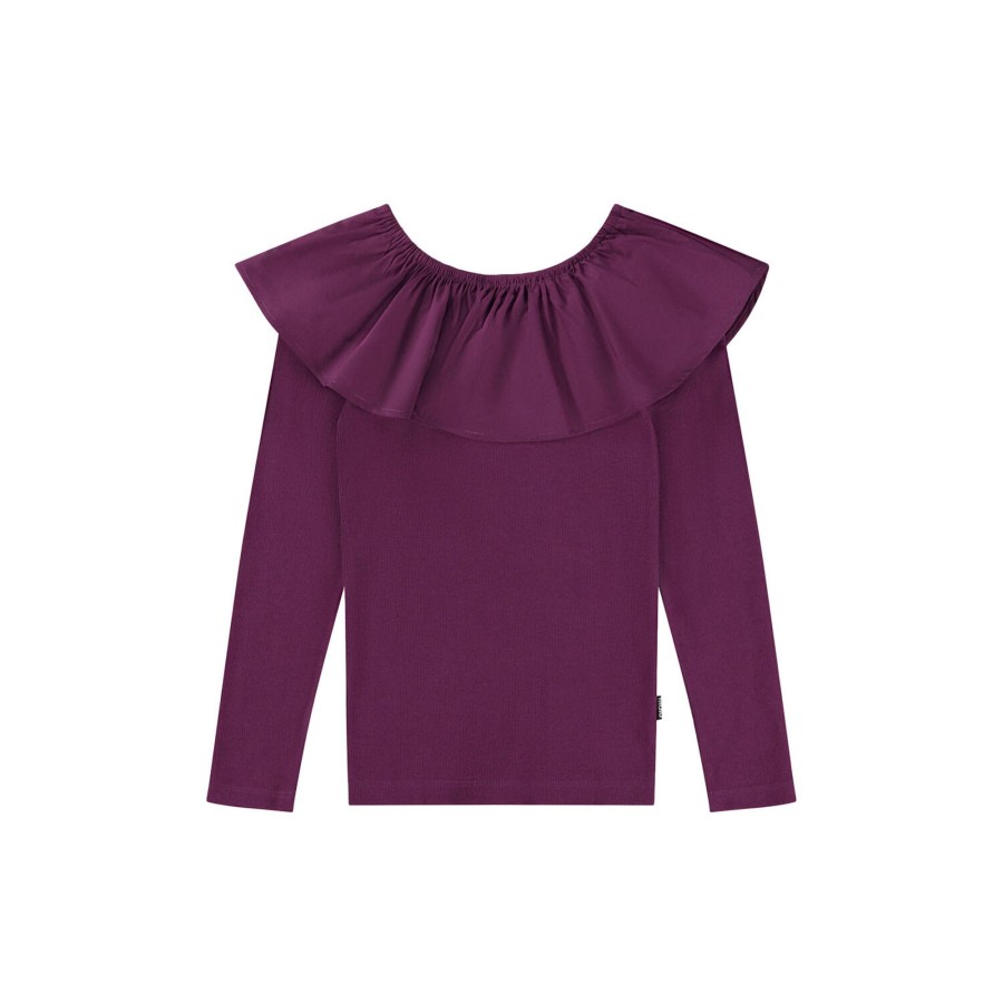 Born Molo T-Shirts & Toppe | Renate T-Shirt, Purple Shadow