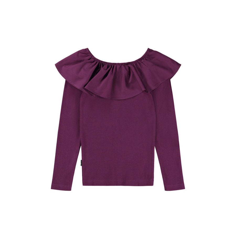 Born Molo T-Shirts & Toppe | Renate T-Shirt, Purple Shadow