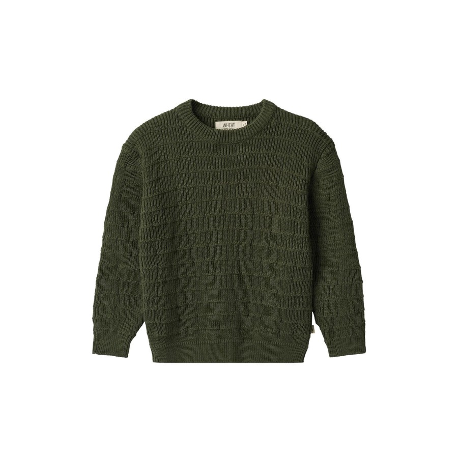 Born Wheat Strik & Cardigans | Knit Pullover Petro, 1687 Forest Night