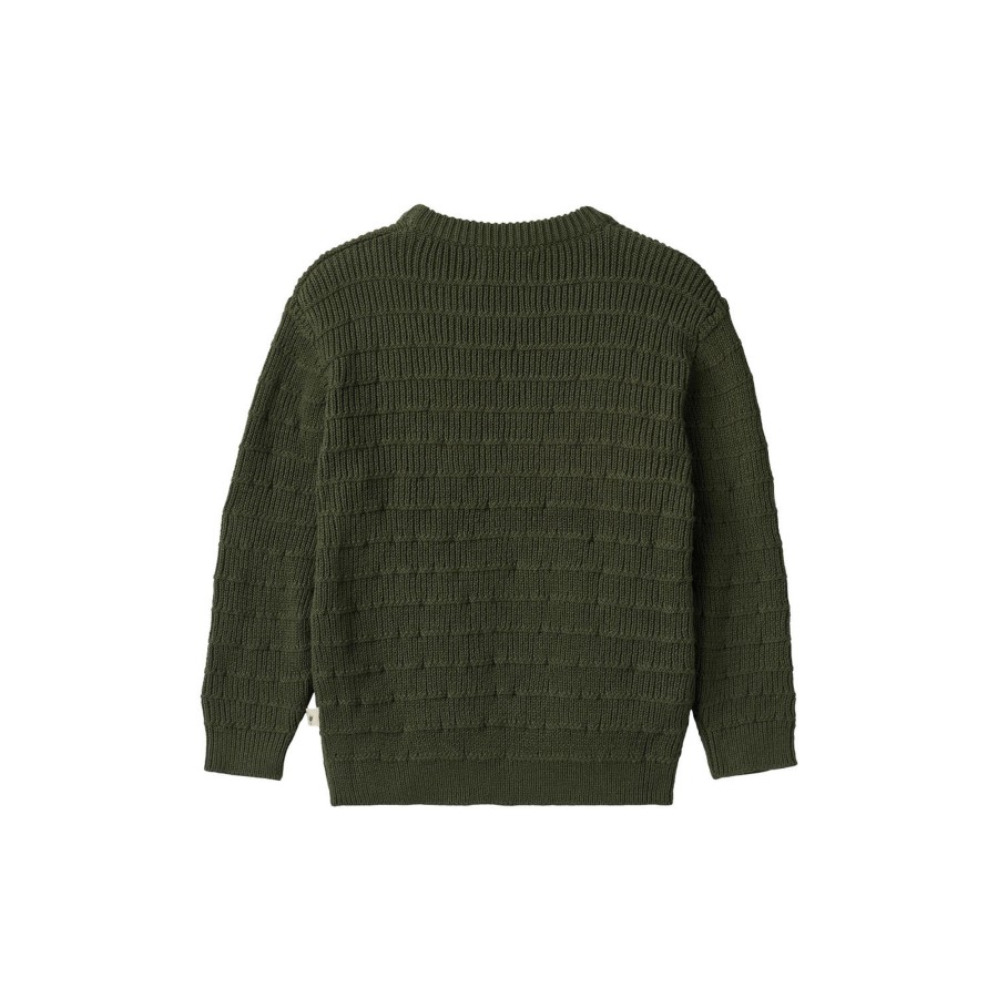 Born Wheat Strik & Cardigans | Knit Pullover Petro, 1687 Forest Night