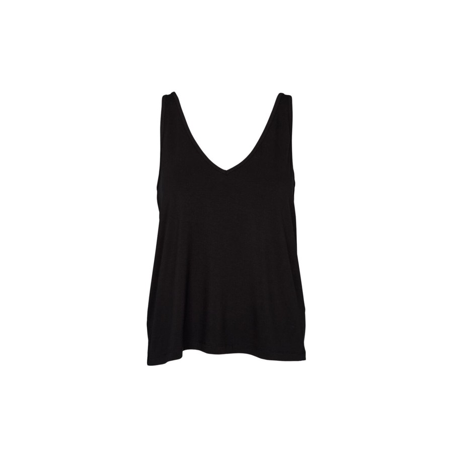 Dame Basic Apparel Toppe & T-Shirts | Jo V Tank, Black