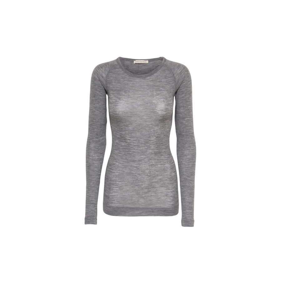 Dame Seamless Basic Skjorter & Bluser | Jade Bluse, Grey Melange