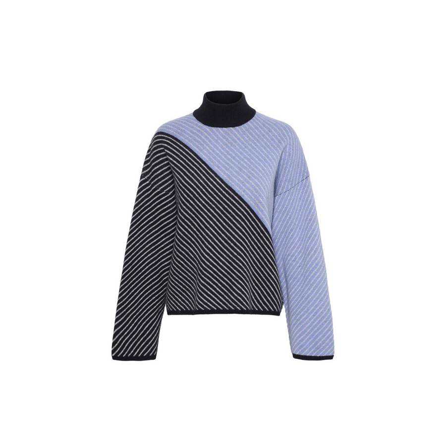 Dame InWear Strik | Ranceliw Pullover, Cornflower/Marine Blue