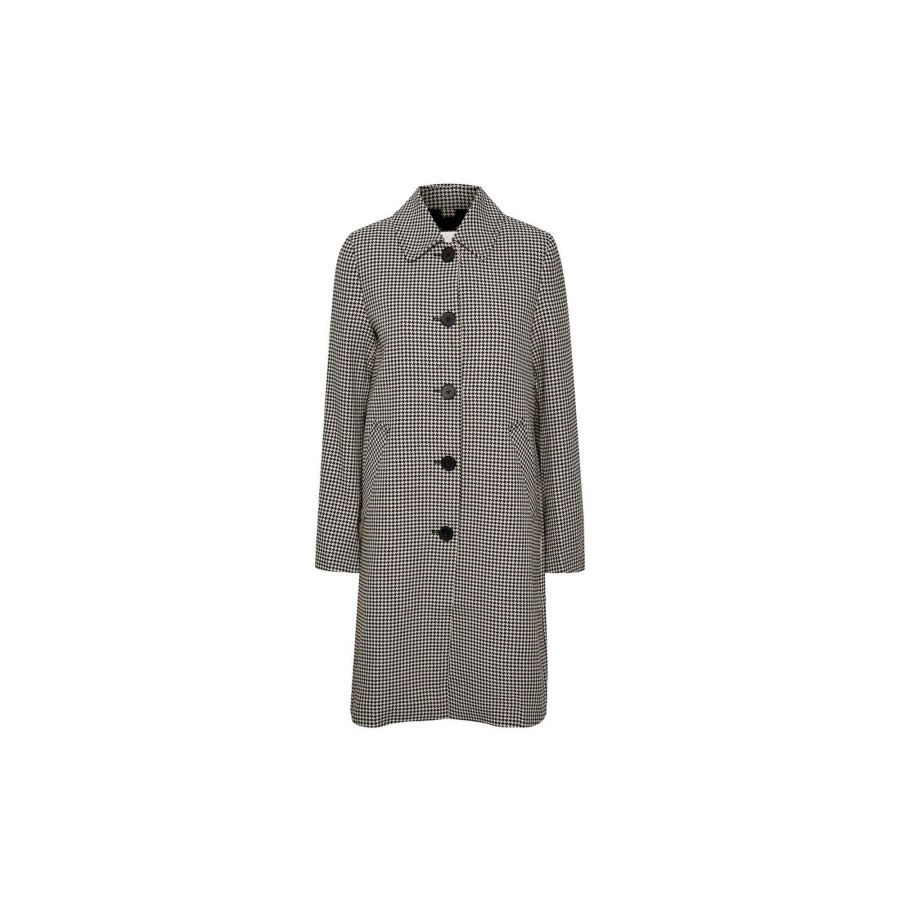 Dame Part Two Overtoj | Shellypw Coat, Black Houndstooth