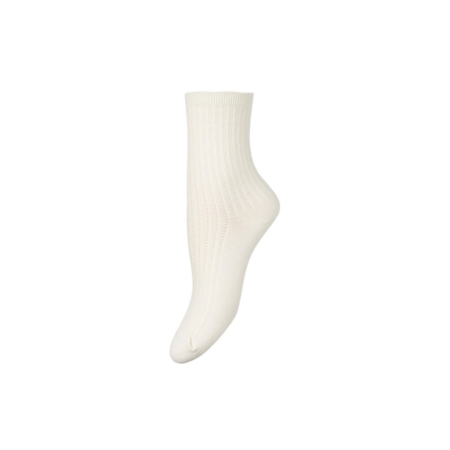 Dame Becksöndergaard Stromper | Helga Crochet Sock, White