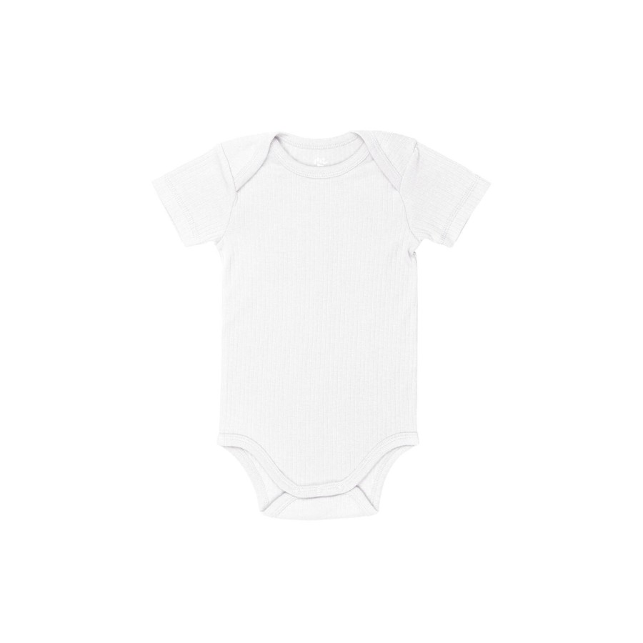 Born Copenhagen Colors Organics Bodyer | Rib Jersey Short Sleeve Body, White