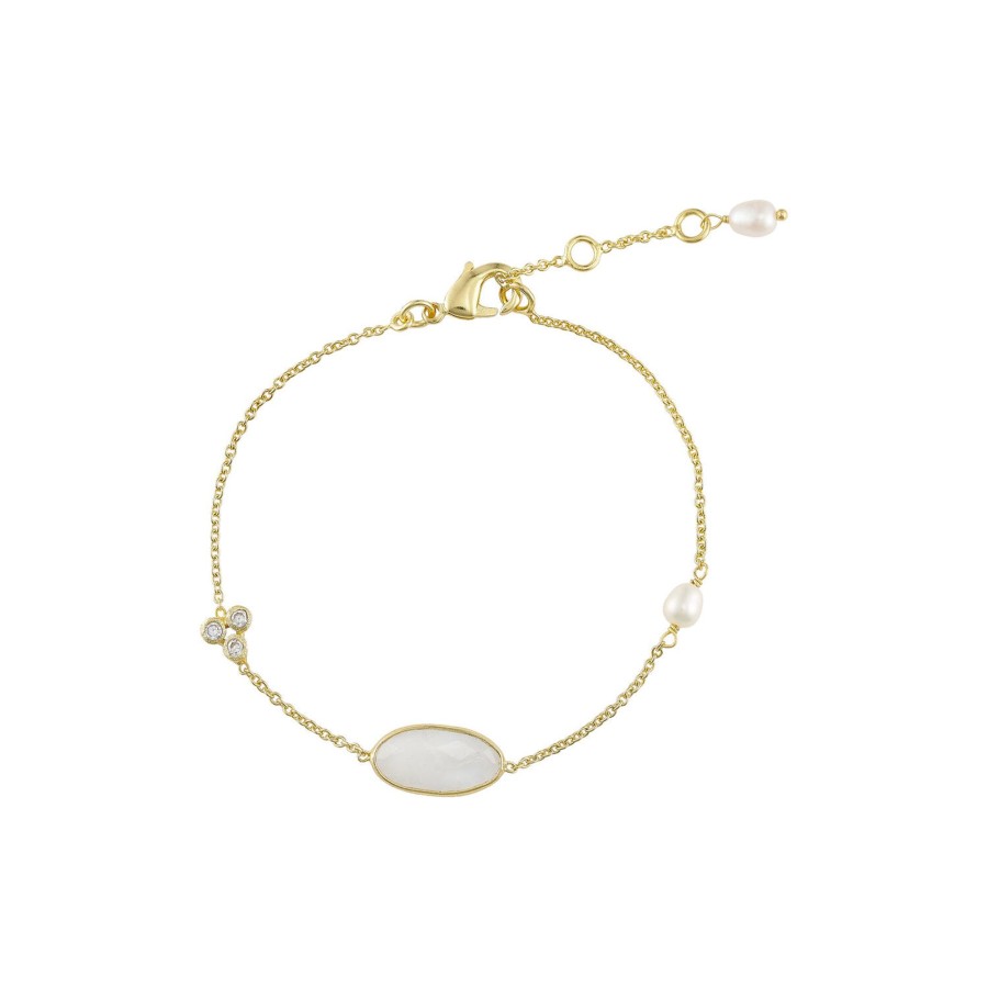 Dame Pure by Nat Armband | Armband Med Natursten, Regnbue Manesten