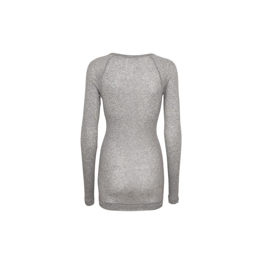 Dame Seamless Basic Skjorter & Bluser | Elvira Bluse, Grey Melange