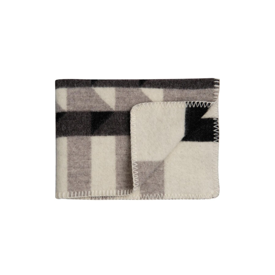 Born Røros Tweed Soveudstyr | Kvam Baby Size Throw, Greyscale