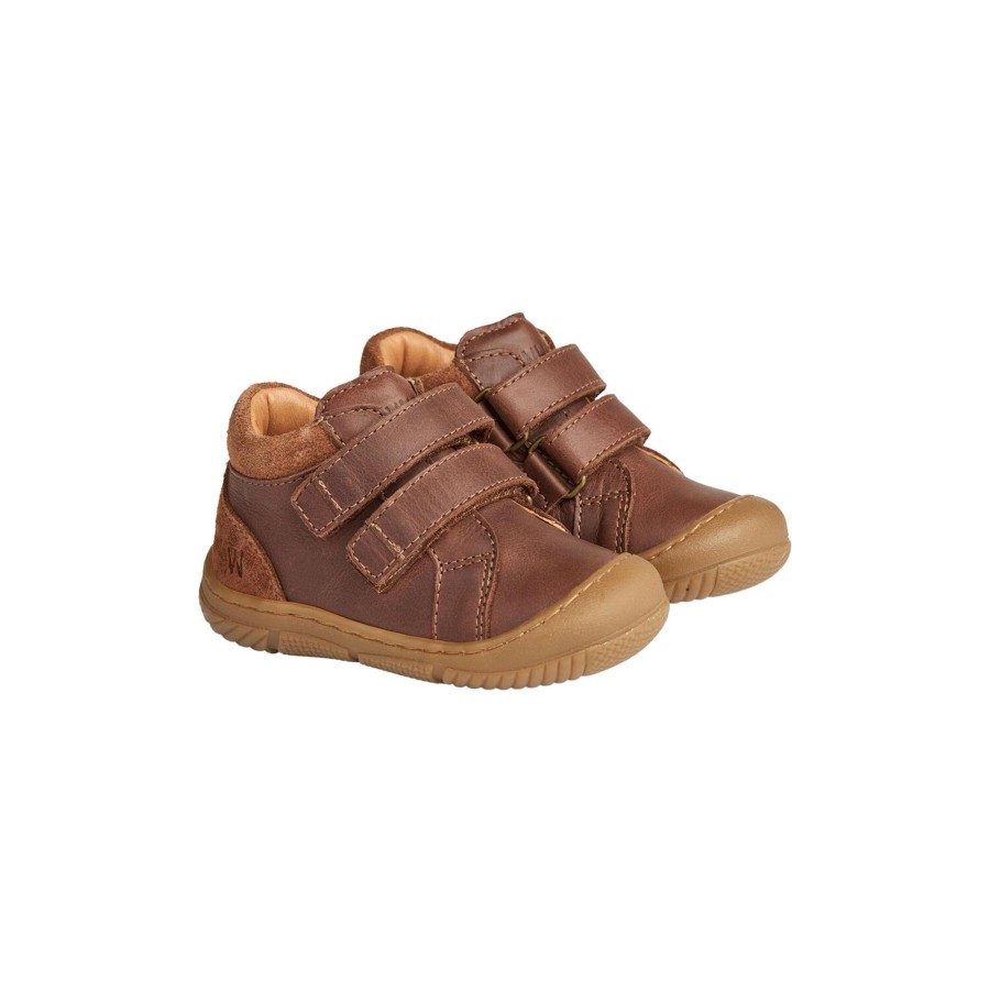 Born Wheat Sneakers | Ivalo Double Velcro, 9002 Cognac