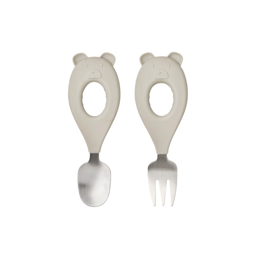 Born Liewood Spiseudstyr | Stanley Baby Cutlery Set, 1344 Mr Bear/Sandy