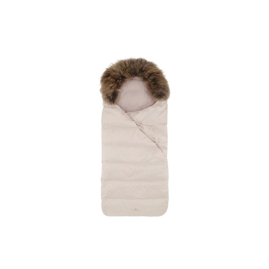 Born VER de TERRE Overtoj | Featherlight Baby Bag With Fur, 405 Rose Powder