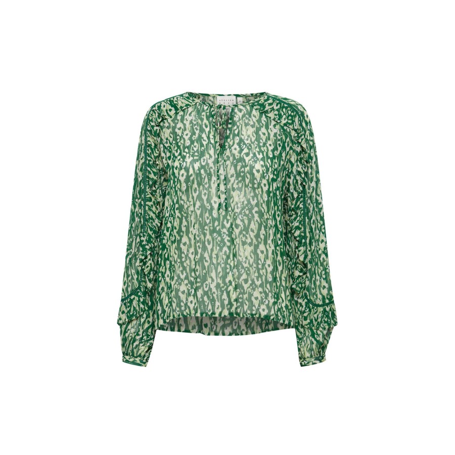 Dame Atelier Rêve Skjorter & Bluser | Irmimi Blouse, Pineneedle