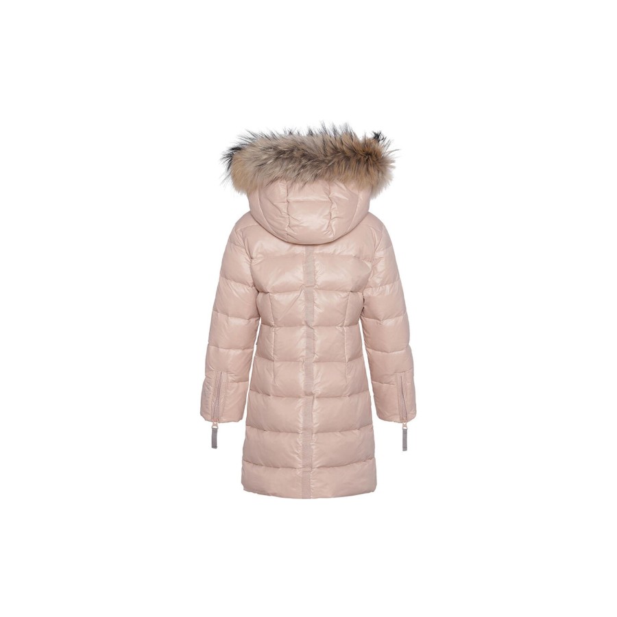 Born VER de TERRE Overtoj | Featherlight Girls A Coat With Fur, 415 Mahogany Rose