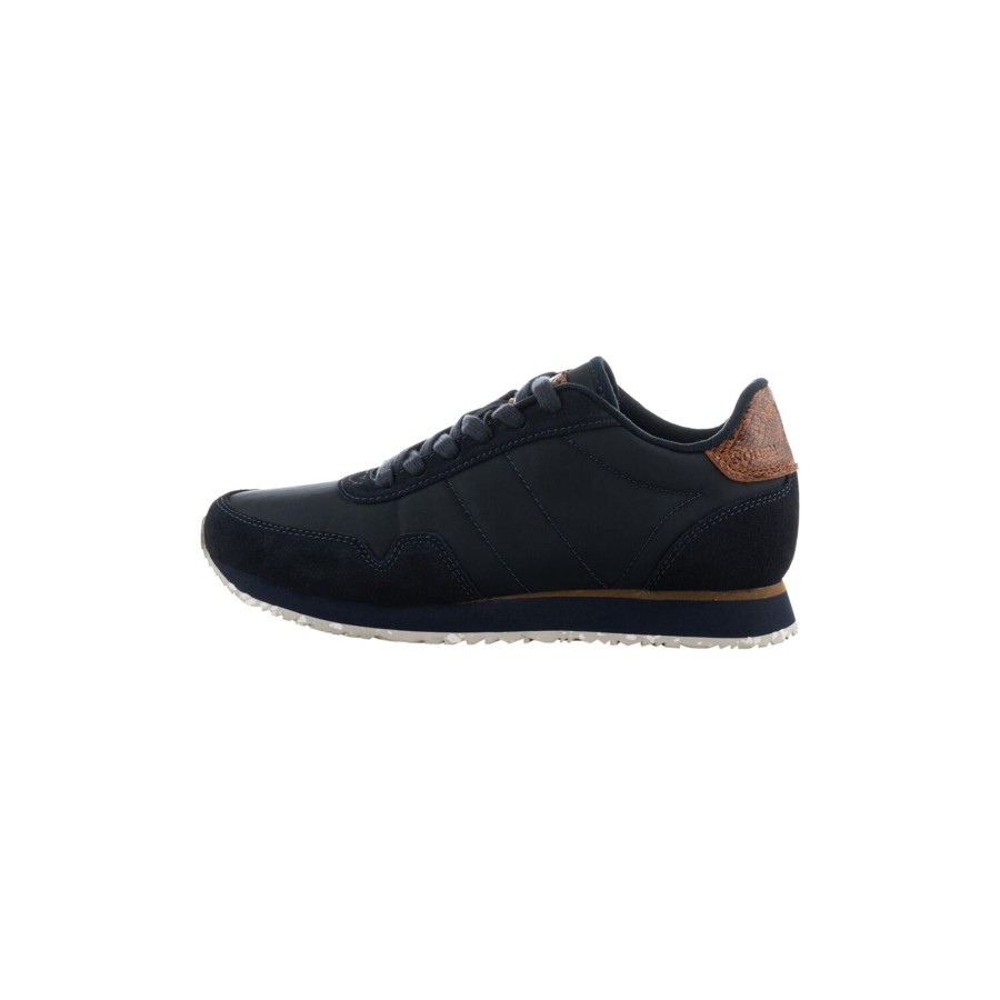 Dame WODEN Flade Sko & Sneakers | Nora Iii Leather Sneakers, Dark Navy