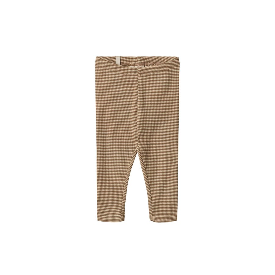 Born Wheat Bukser & Leggings | Jersey Leggings Jules, 3238 Beige Rib Stripe