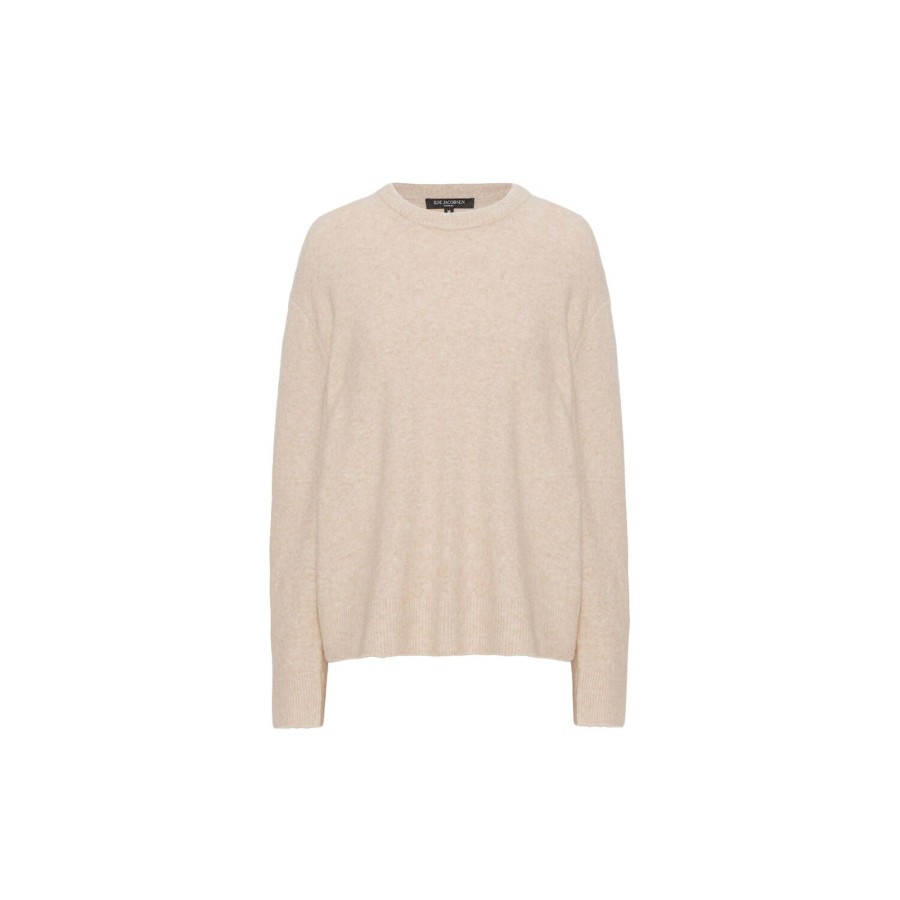 Dame Ilse Jacobsen Hornbæk Strik | Knit Blouse, Bleached Sand