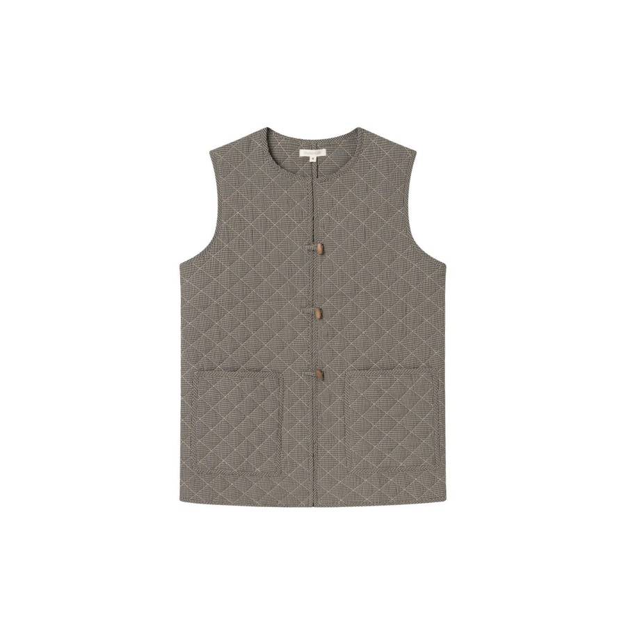 Dame Studio Feder Overtoj | Lulu Vest, Zinc