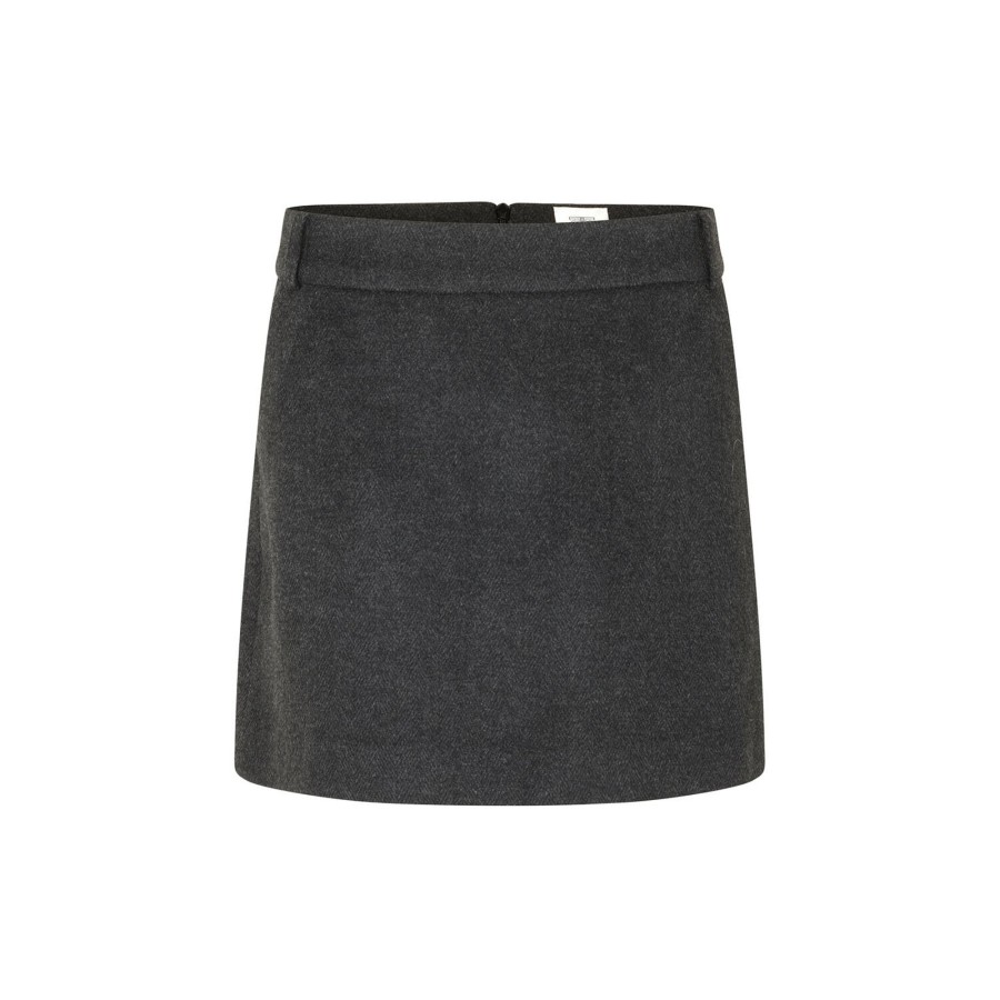 Dame Second Female Nederdele | Jaime Skirt, Dark Grey Melange