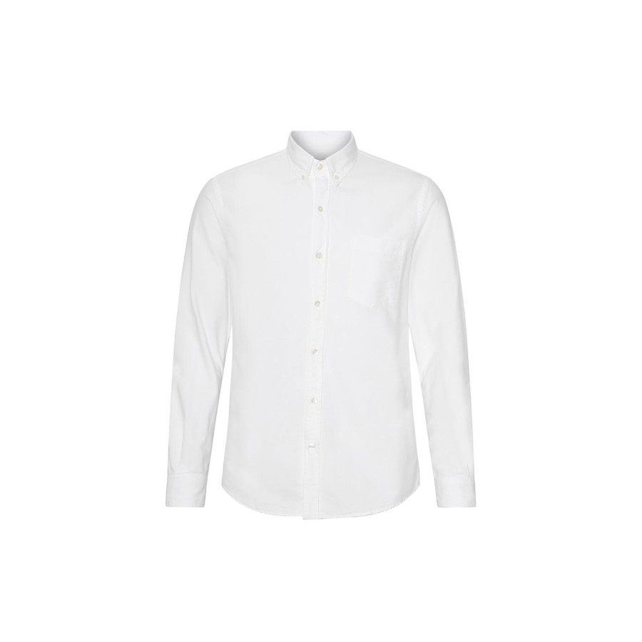 Herre Colorful Standard Skjorter | Organic Button Down Shirt, Optical White