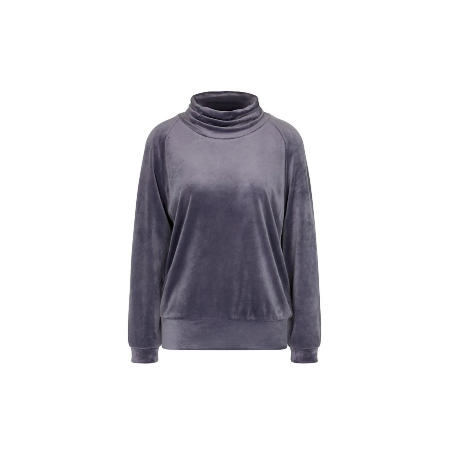 Dame Triumph Nattoj & Loungewear | Cozy Comfort Velour Sweater, Slate