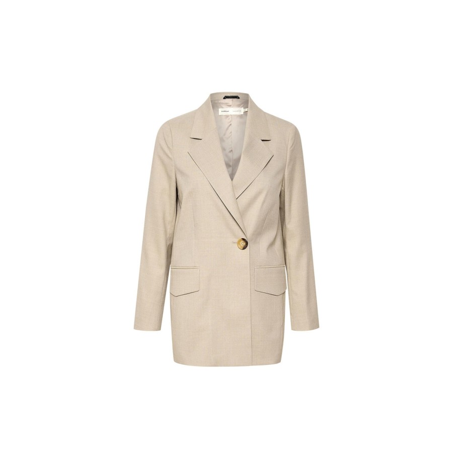 Dame InWear Blazere & Veste | Waiiw Blazer, Mocha Grey Melange