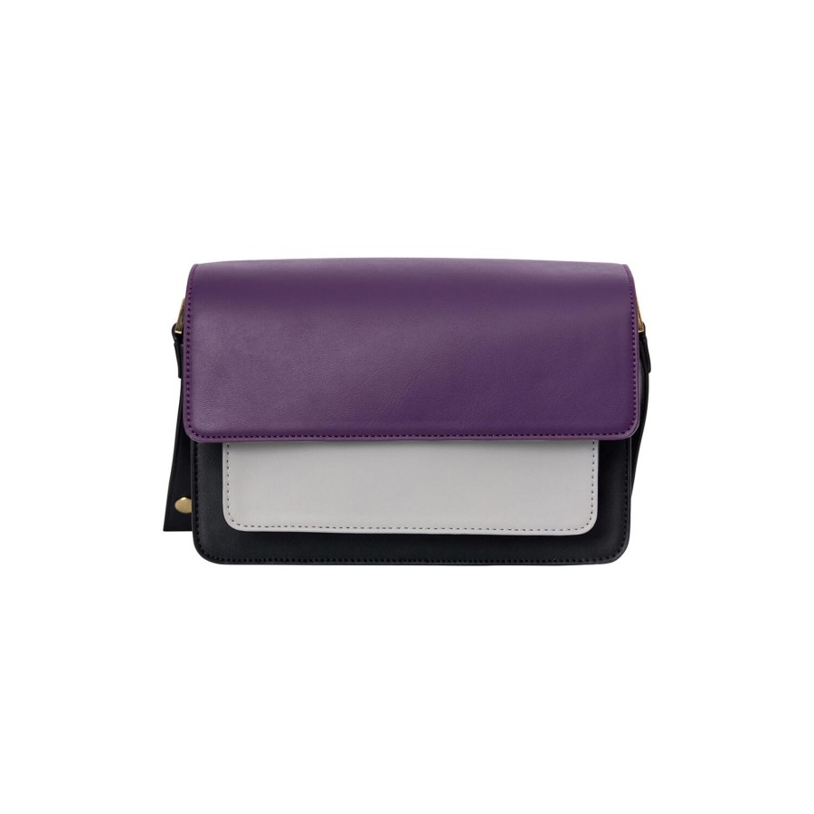 Dame Bella Ballou Skuldertasker | Trio Cross Body Taske, Black/Purple