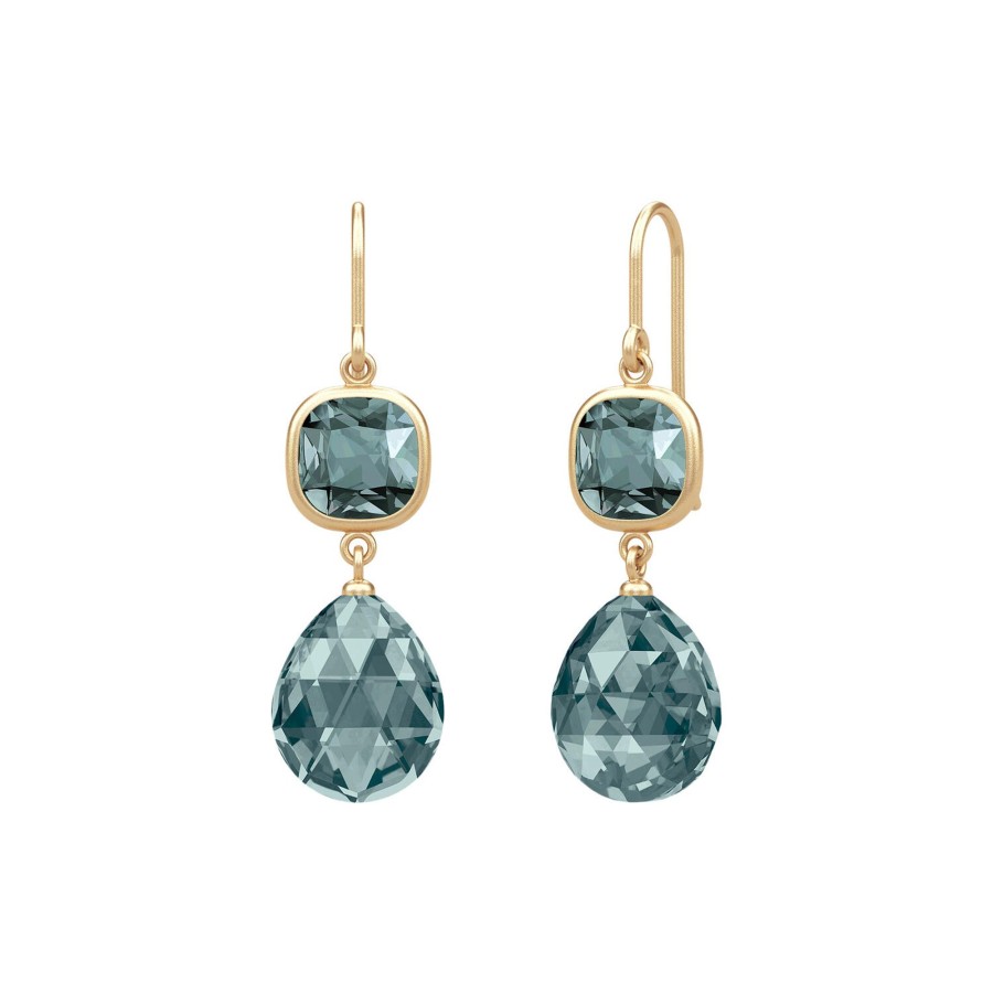 Dame Julie Sandlau Oreringe | Olivia Earrings, Gold/Midnight