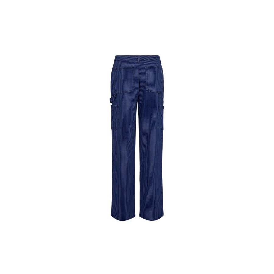 Dame Sofie Schnoor Bukser | Trousers, Cobalt Striped