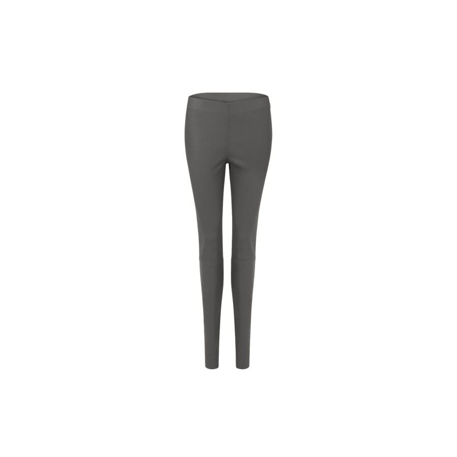 Dame Coster Copenhagen Bukser | Cc Heart Leather Leggings, Grey Mud