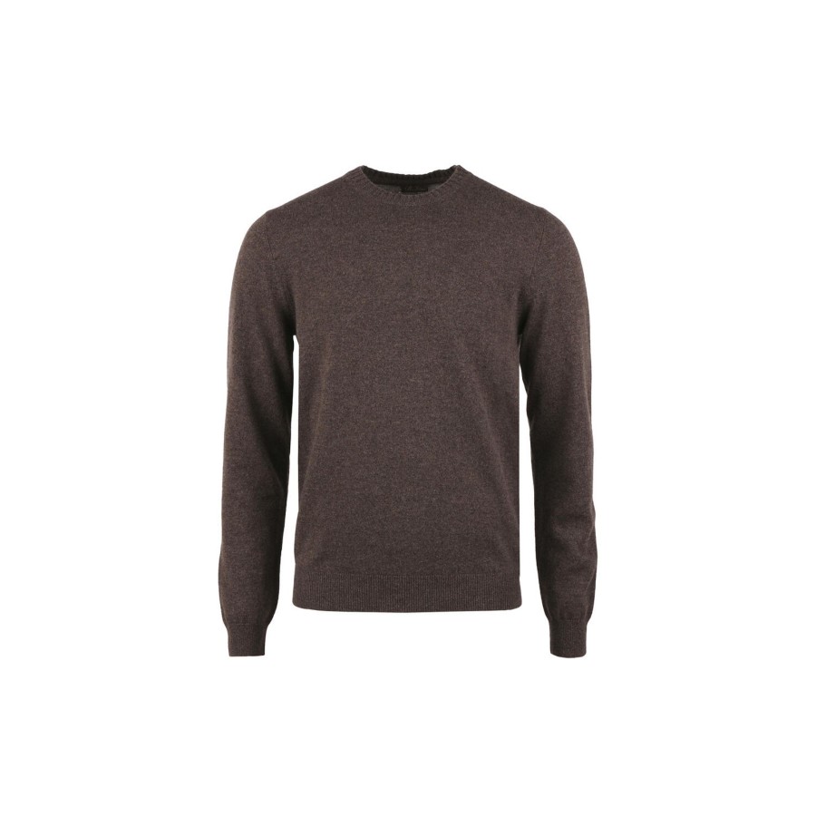 Herre Stenströms Strik & Bluser | Cashmere Crew Neck, Brown