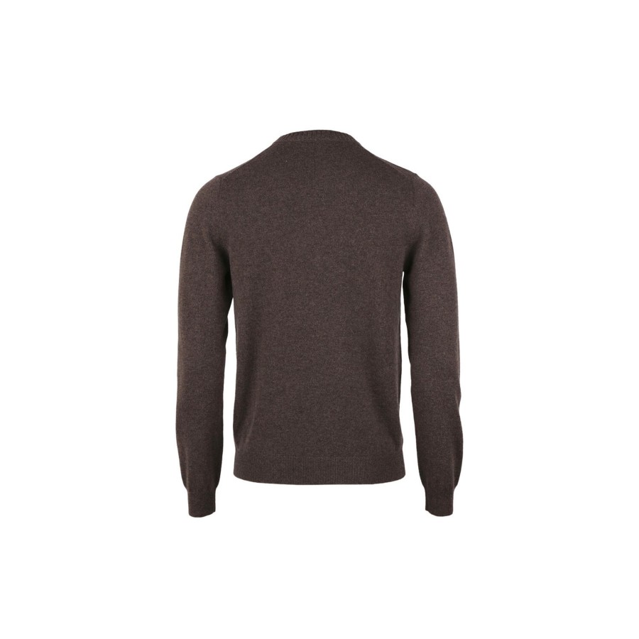 Herre Stenströms Strik & Bluser | Cashmere Crew Neck, Brown