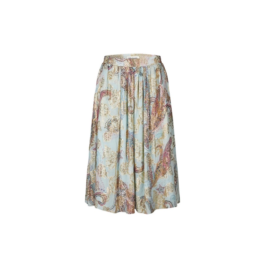 Dame Lollys Laundry Nederdele | Ellall Midi Skirt, Light Blue