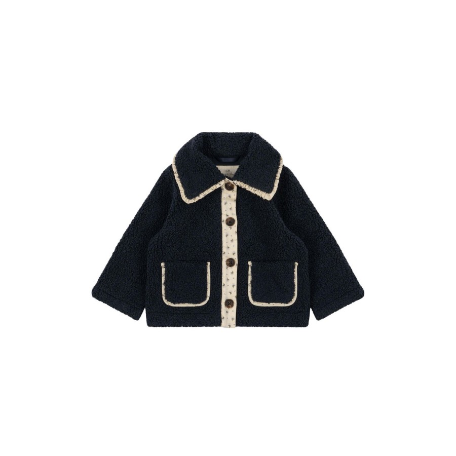 Born Konges Sløjd Overtoj | Cala Collar Frill Jacket, Total Eclipse