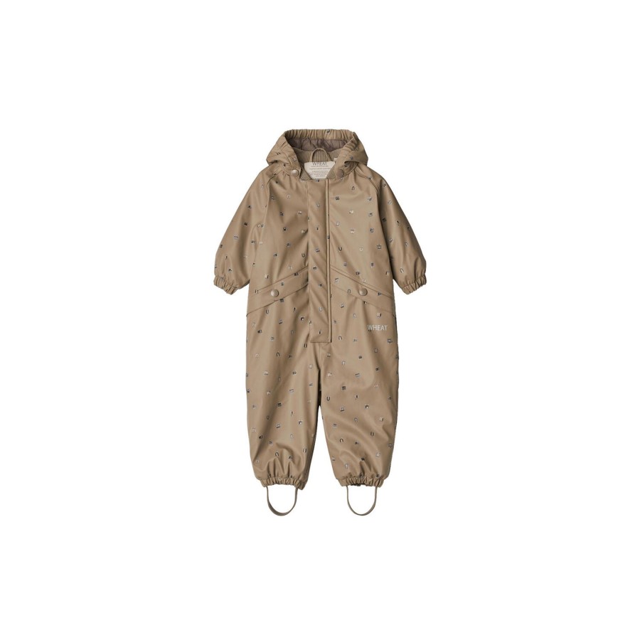 Born Wheat Overtoj | Thermo Rainsuit Aiko, 0227 Dry Grey Houses