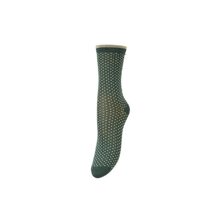 Dame Becksöndergaard Stromper | Ditsy Glitter Sock, Bronze Green