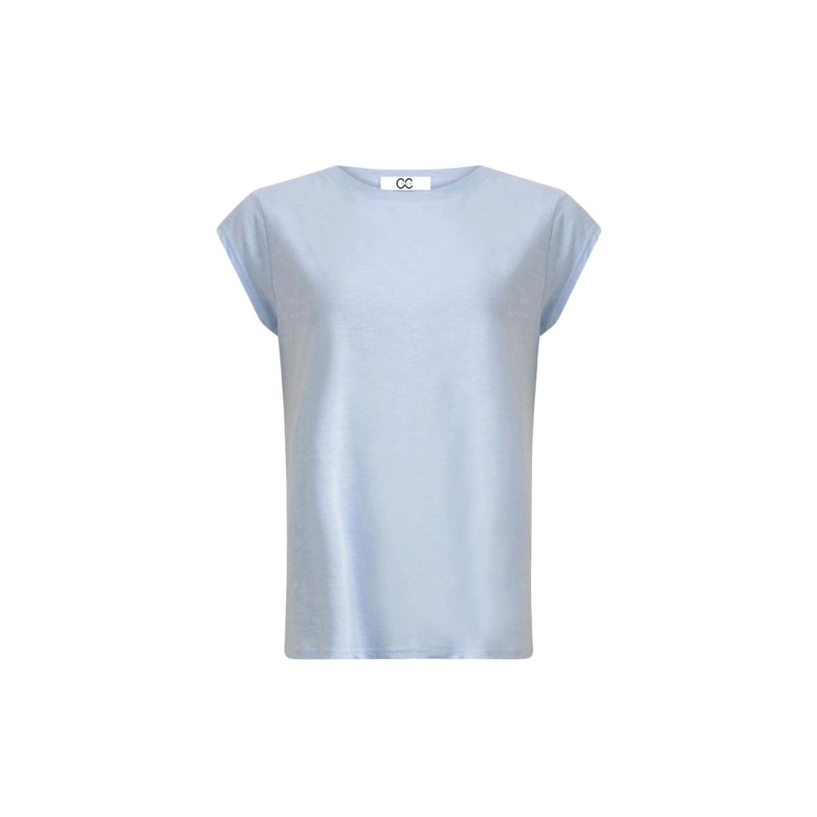 Dame Coster Copenhagen Toppe & T-Shirts | Cc Heart Basic T-Shirt, Powder Blue