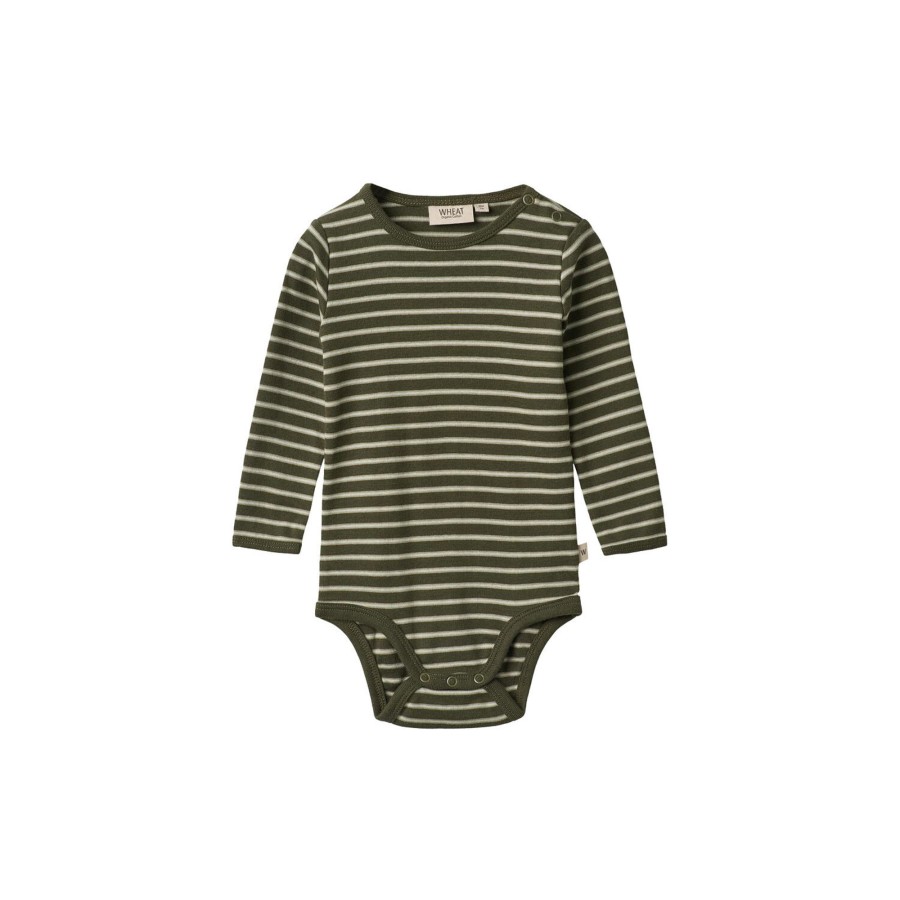 Born Wheat Bodyer | Body Berti, 4076 Dark Green Stripe