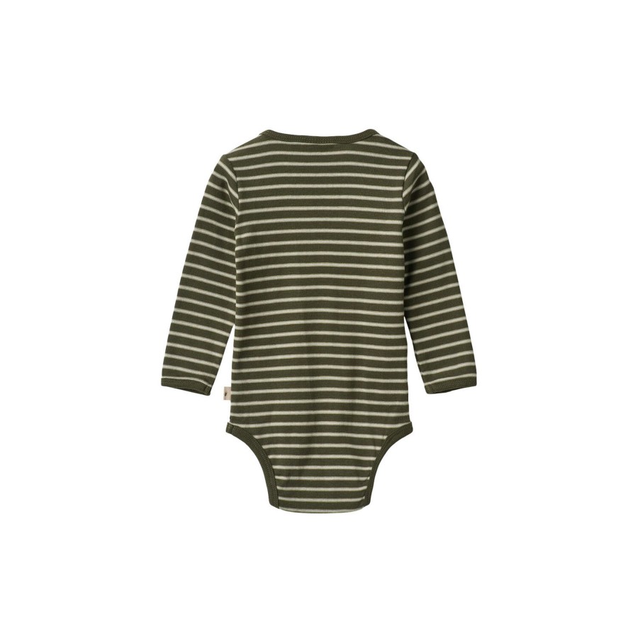 Born Wheat Bodyer | Body Berti, 4076 Dark Green Stripe