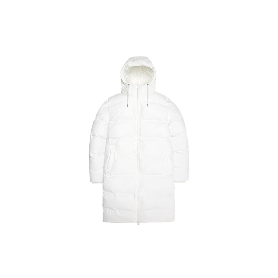 Dame Rains Overtoj | Alta Long Puffer Jacket, Powder