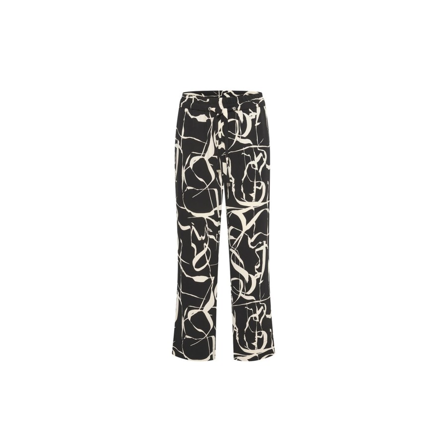 Dame InWear Bukser | Paileyiw Pant, Poetic Scrible Black