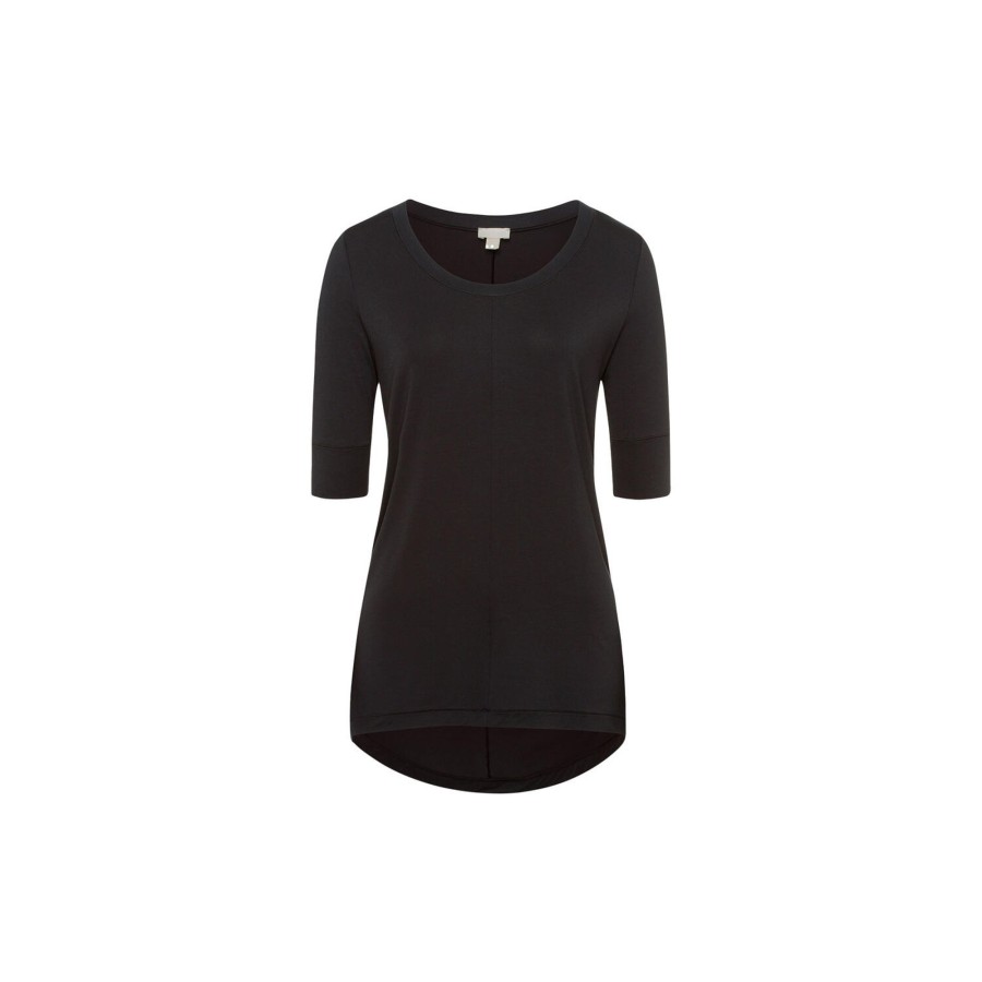 Dame HANRO Nattoj & Loungewear | Yoga Ss Shirt, Black