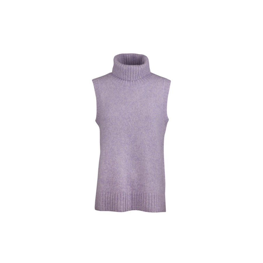 Dame Stenströms Strik | Georgette Knit Vest, Purple