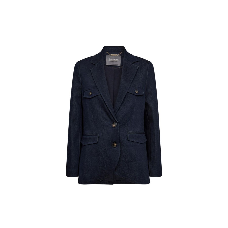 Dame MOS MOSH Blazere & Veste | Mmelle Hybrid Blazer, Dark Blue