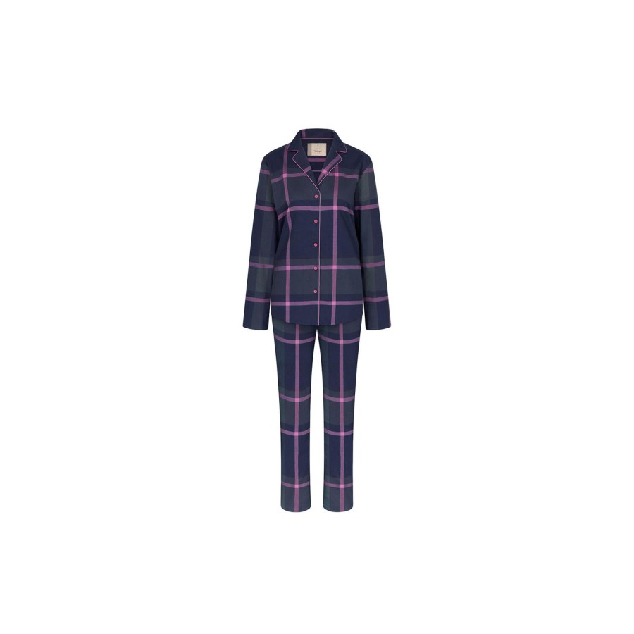 Dame Triumph Nattoj & Loungewear | Boyfriend Pw X Checks, Blue - Dark Combination