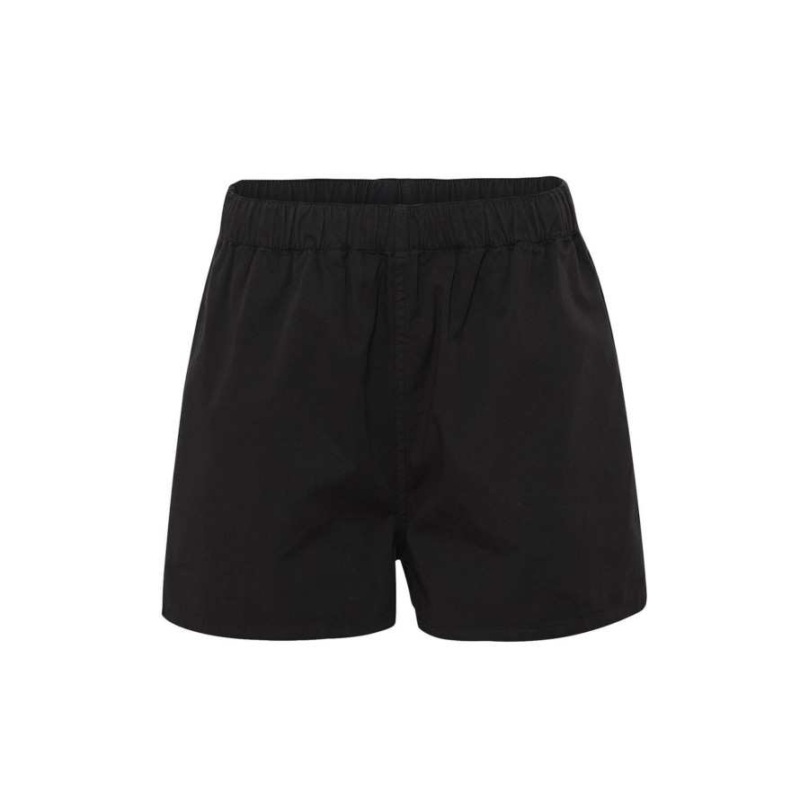 Dame Colorful Standard Shorts | Women Organic Twill Shorts, Deep Black