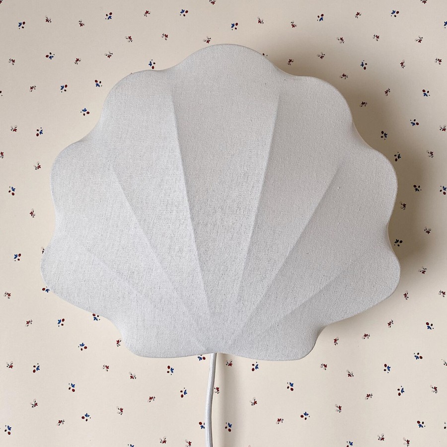 Born Konges Sløjd Bornelamper | Clam Fabric Lamp, Off White