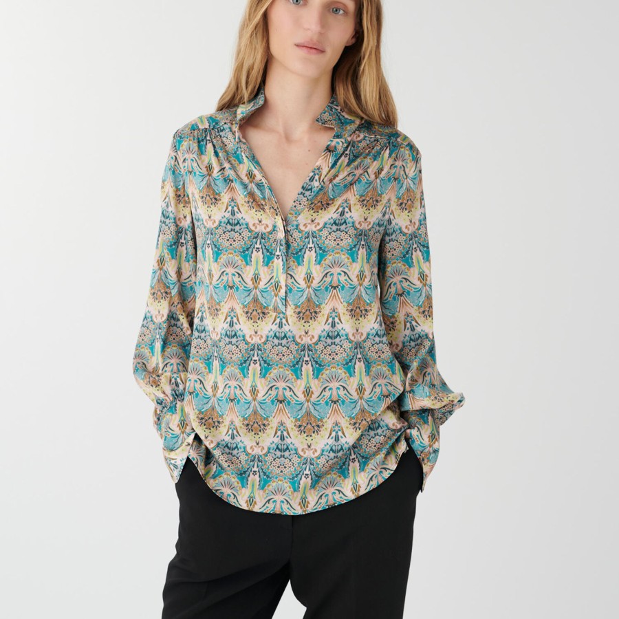 Dame Dea Kudibal Skjorter & Bluser | Marikka Blouse, Alcazar Eucalyptus